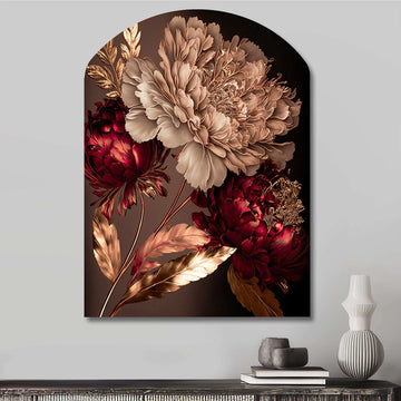 Gilded Rose Vintage Glam IV - Asymmetric Metal Wall Art